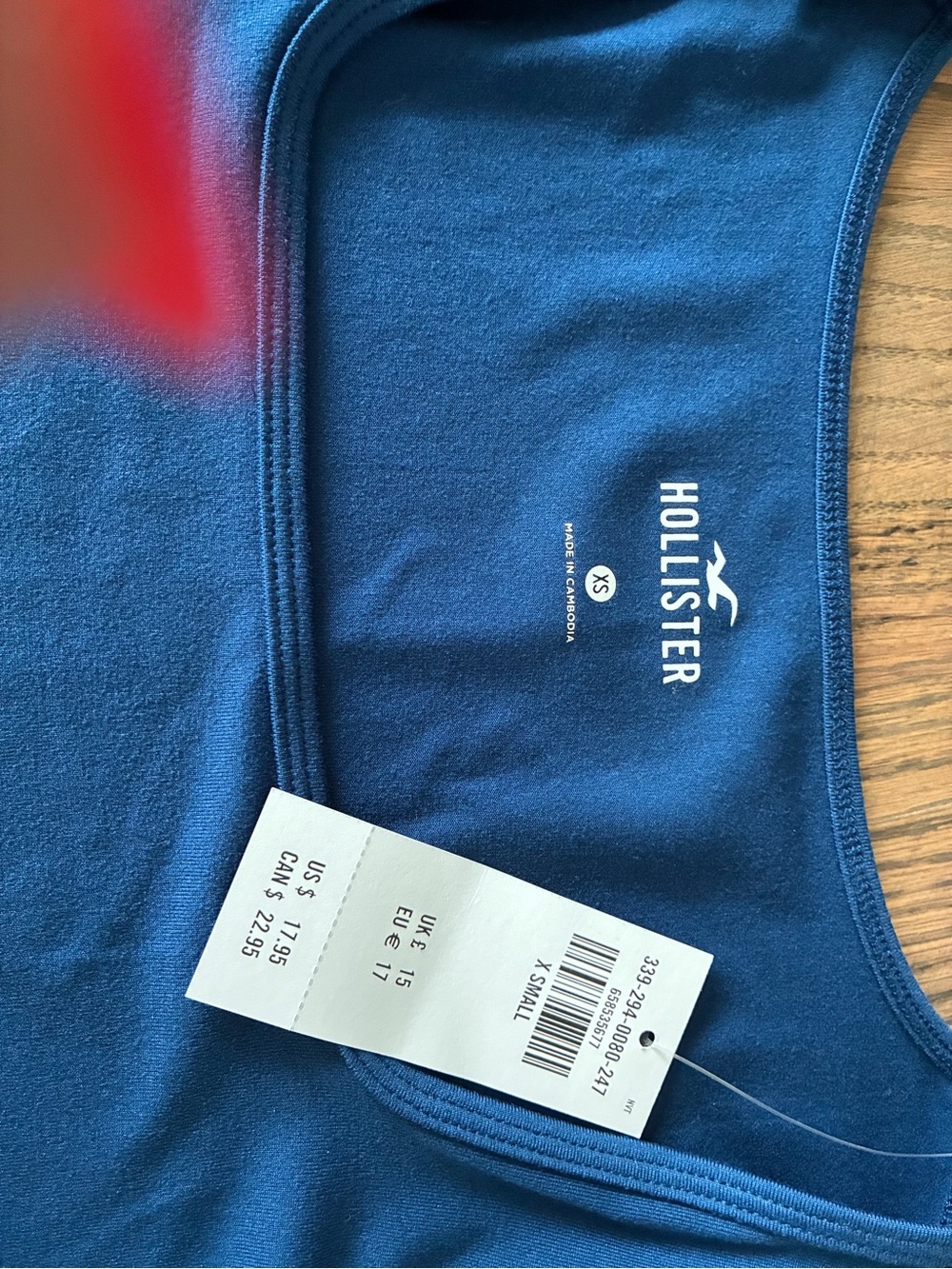 Hollister Royal Blue Women's crop shirt